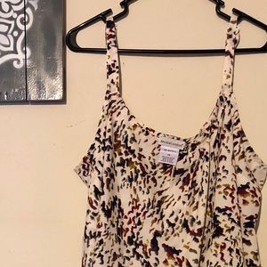 Floral shoulder strap shirt